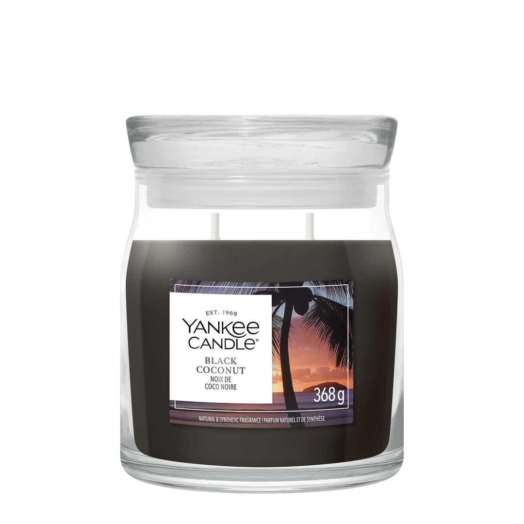Black Coconut Signature Medium Jar by Yankee Candle