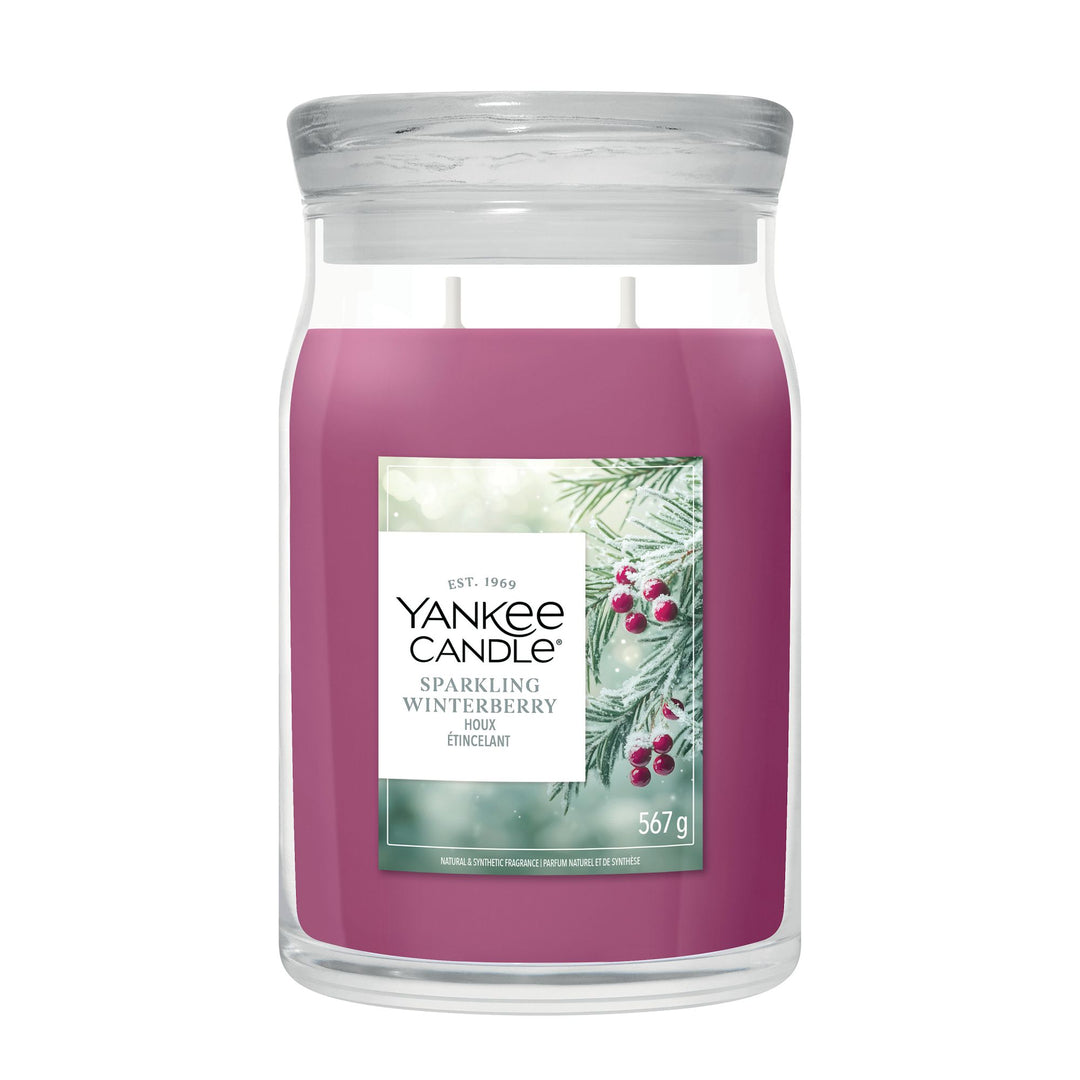 Sparkling Winterberry Signature Large Jar by Yankee Candle