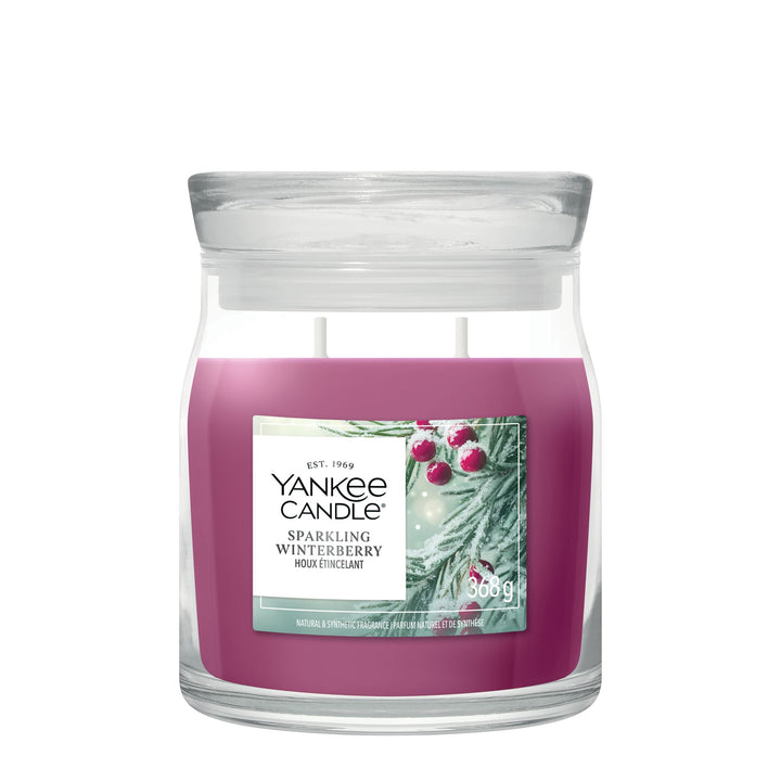 Sparkling Winterberry Signature Medium Jar by Yankee Candle