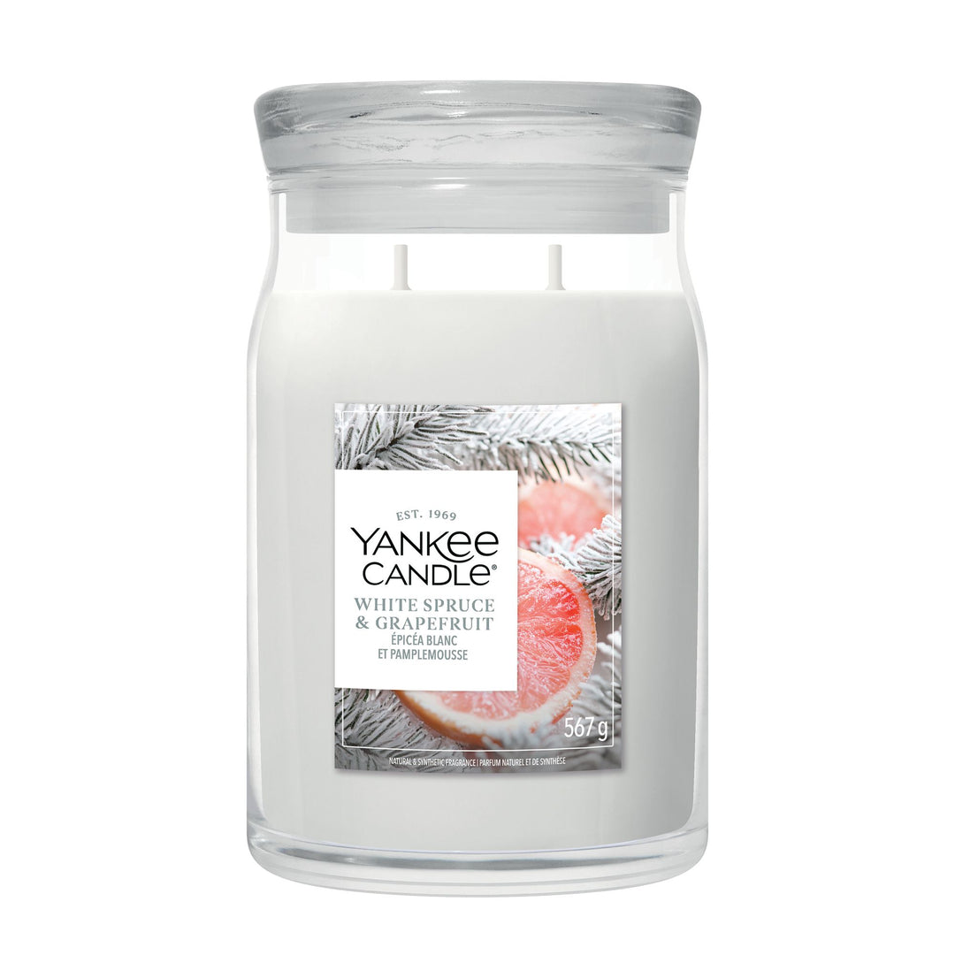 White Spruce & Grapefruit Signature Large Jar Yankee Candle