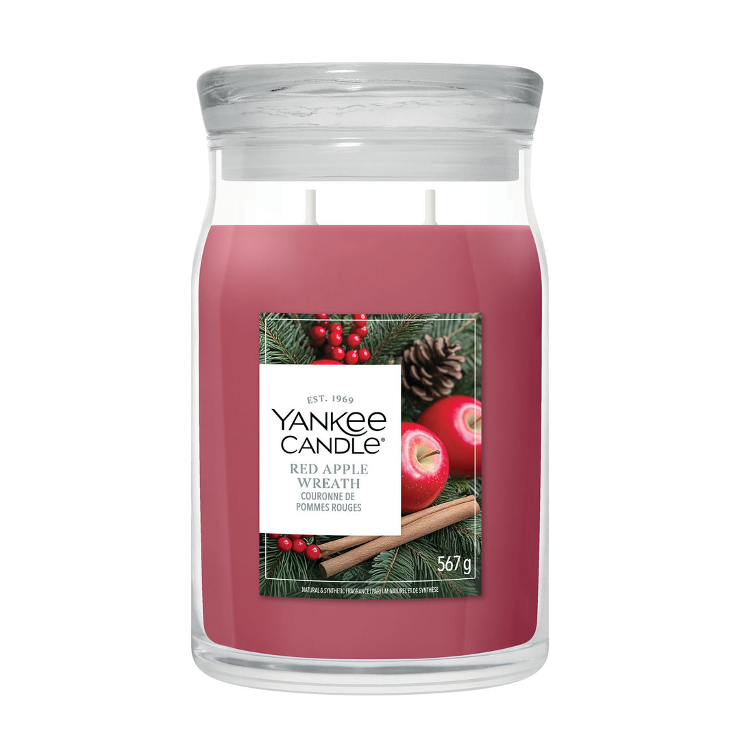 Red Apple Wreath Signature Large Jar by Yankee Candle