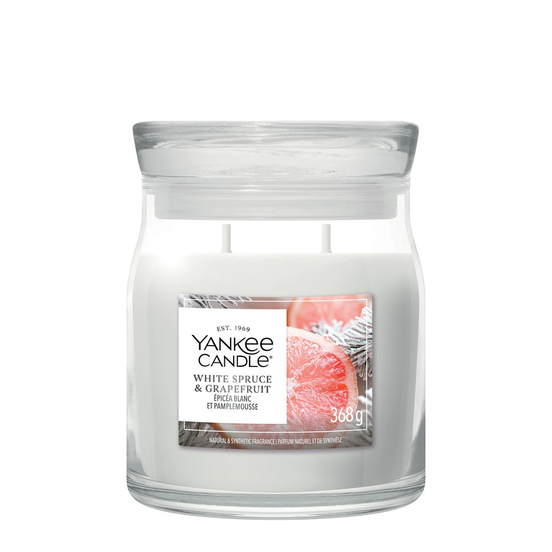 White Spruce & Grapefruit Signature Medium Jar Yankee Candle