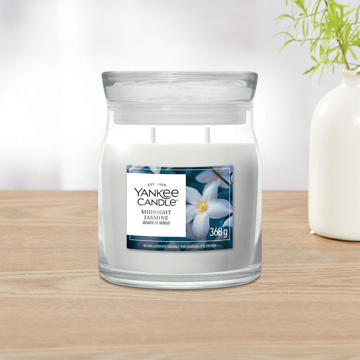 Midnight Jasmine Signature Medium Jar by Yankee Candle