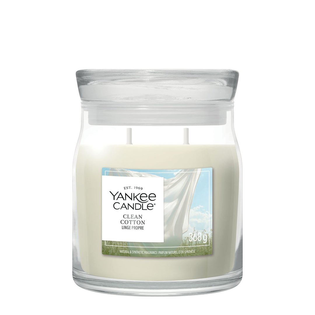 Clean Cotton Signature Medium Jar by Yankee Candle