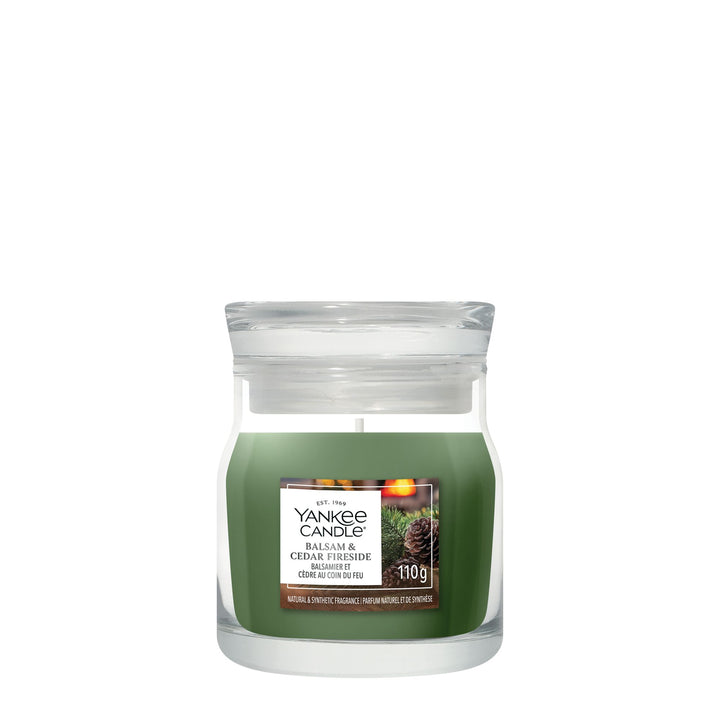 Balsam &amp; Cedar Fireside Signature Small Jar by Yankee Candle