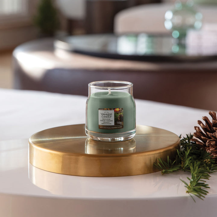 Balsam &amp; Cedar Fireside Signature Small Jar by Yankee Candle