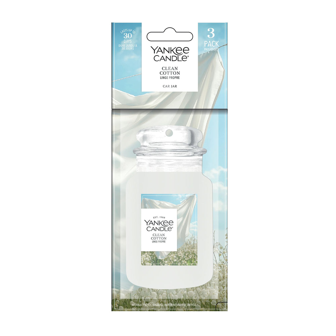 Clean Cotton Car Jar 3 Pack by Yankee Candle