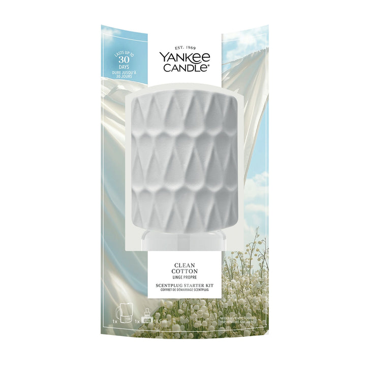 Clean Cotton Scent Plug Start Kit EU by Yankee Candle