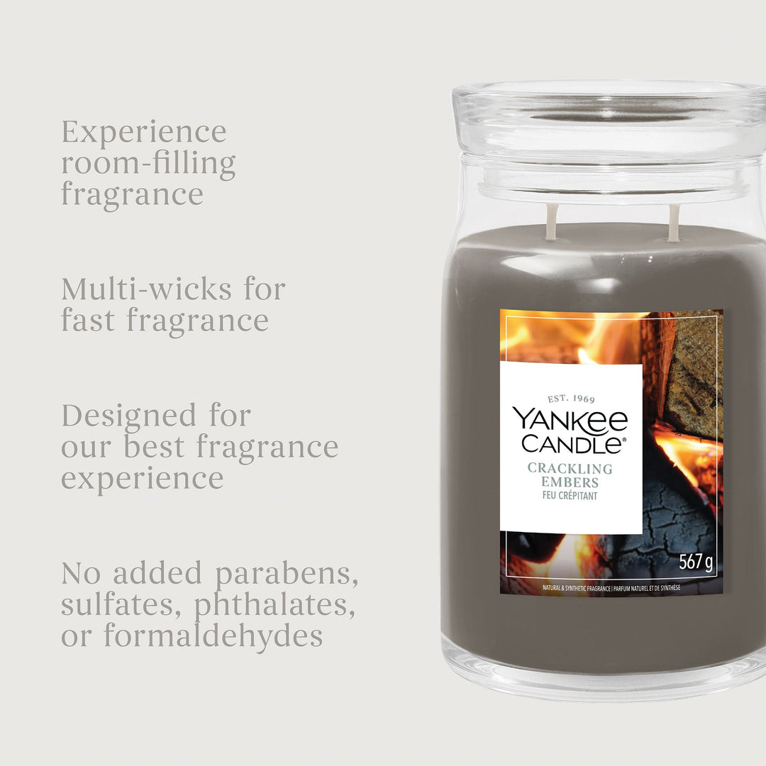 Crackling Embers Signature Large Jar by Yankee Candle