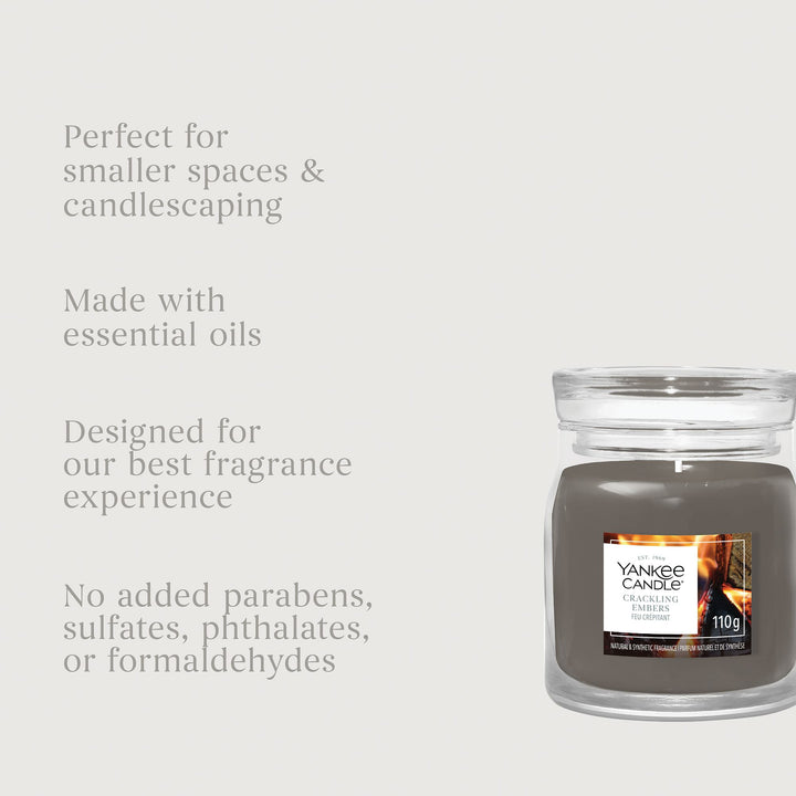 Crackling Embers Signature Small Jar by Yankee Candle