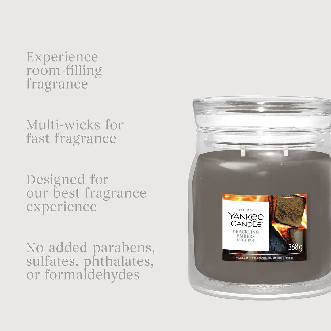 Crackling Embers Signature Medium Jar by Yankee Candle