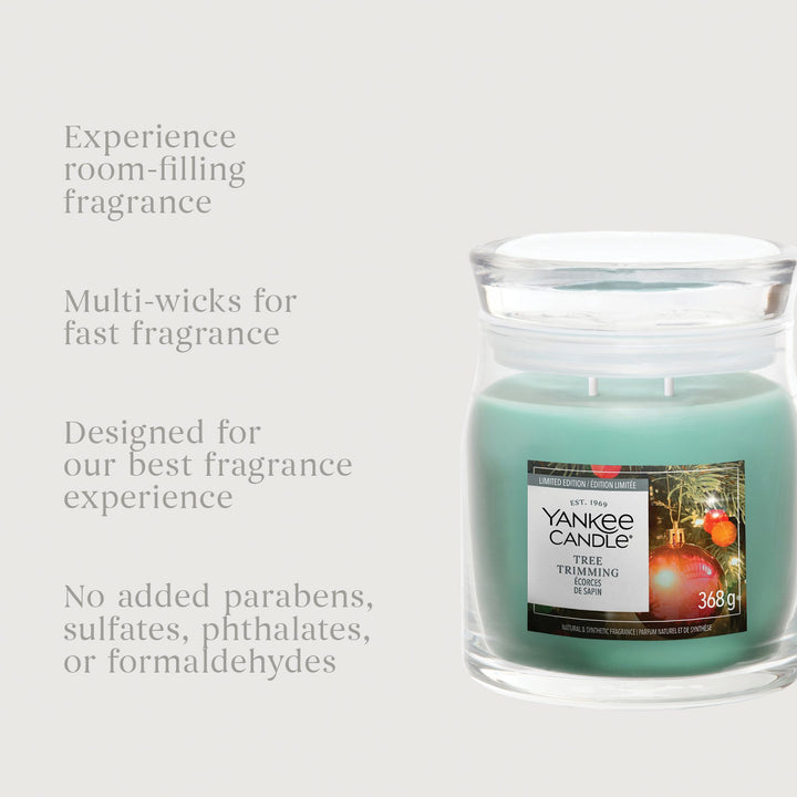 Tree Trimming Signature Medium Jar by Yankee Candle