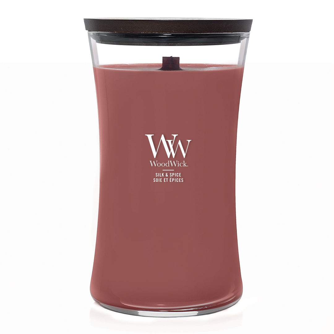 Silk &amp; Spice Large Hourglass Candle by WoodWick