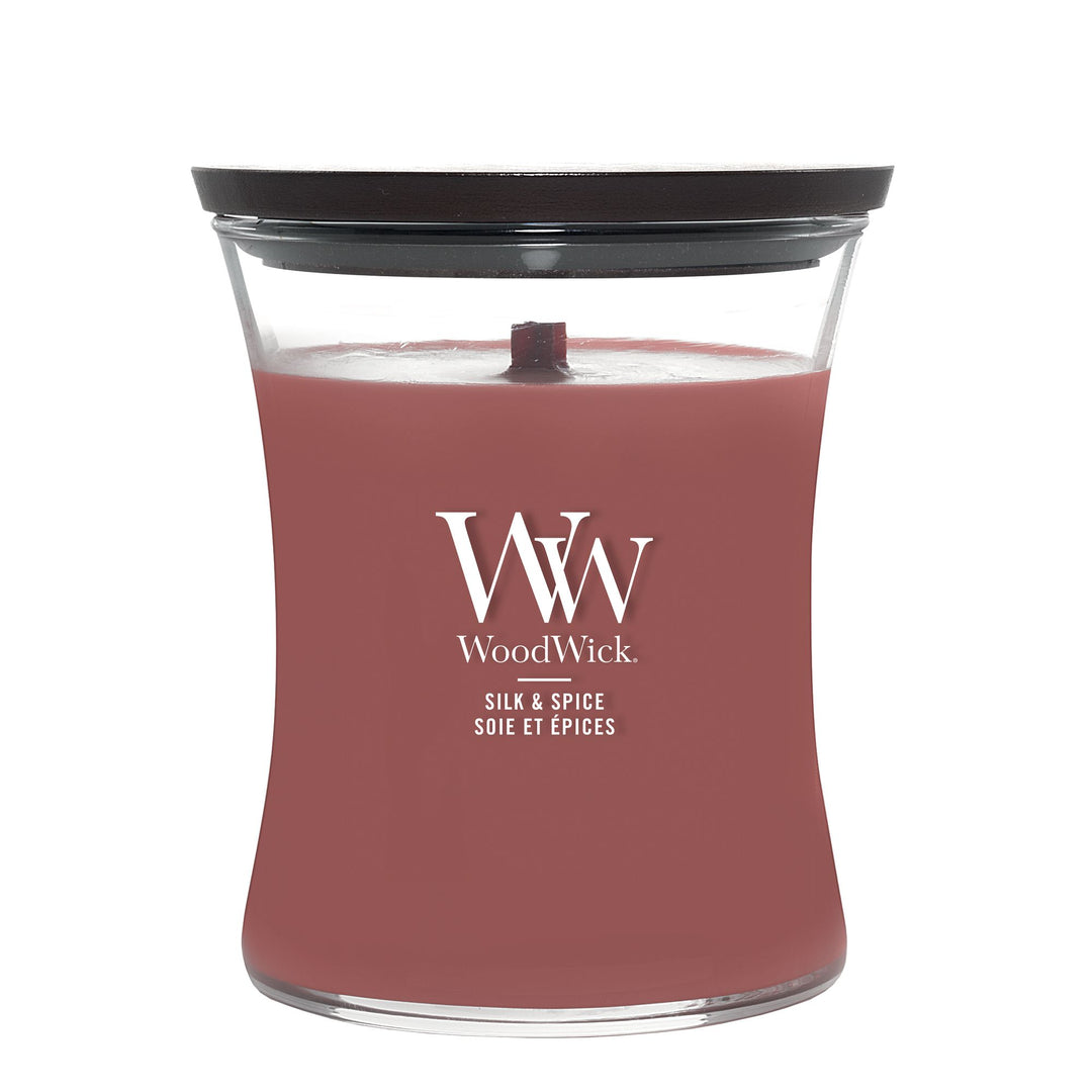 Silk &amp; Spice Medium Hourglass Candle by WoodWick