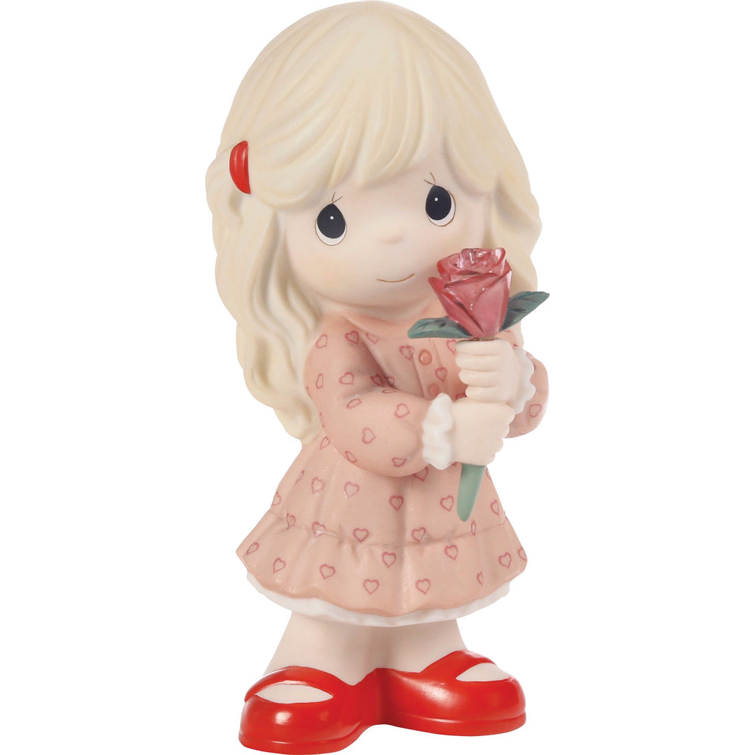 Girl Holding Rose Figurine by Precious Moments