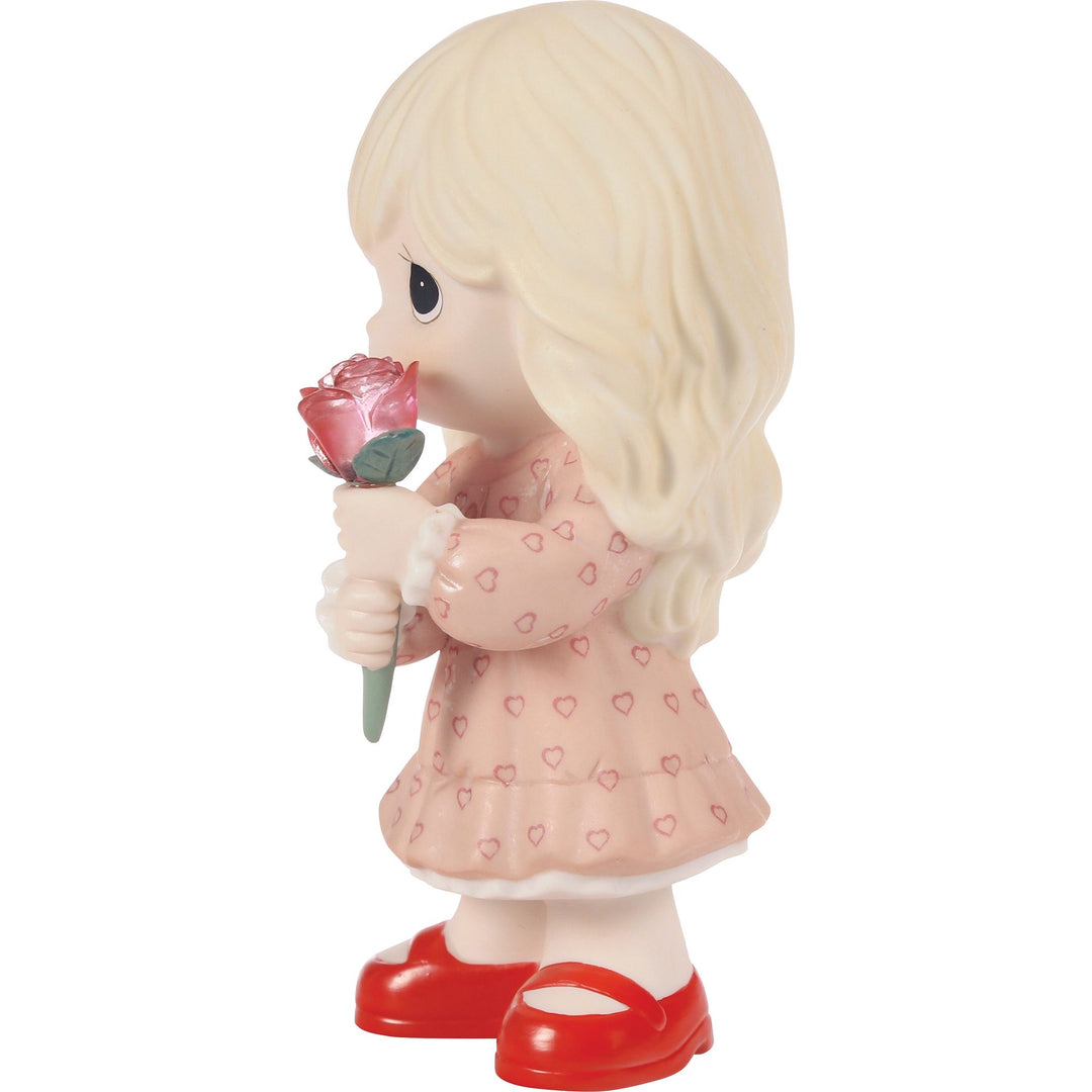 Girl Holding Rose Figurine by Precious Moments