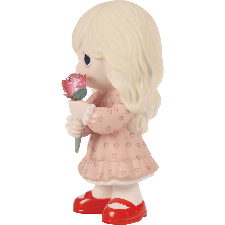 Girl Holding Rose Figurine by Precious Moments
