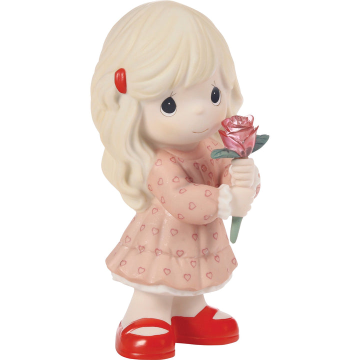 Girl Holding Rose Figurine by Precious Moments