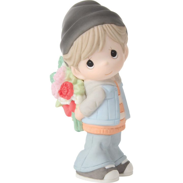 Boy Holding Flowers Figurine by Precious Moments