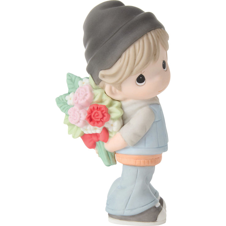 Boy Holding Flowers Figurine by Precious Moments