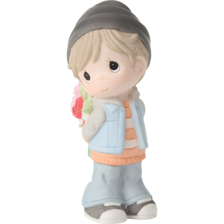 Boy Holding Flowers Figurine by Precious Moments