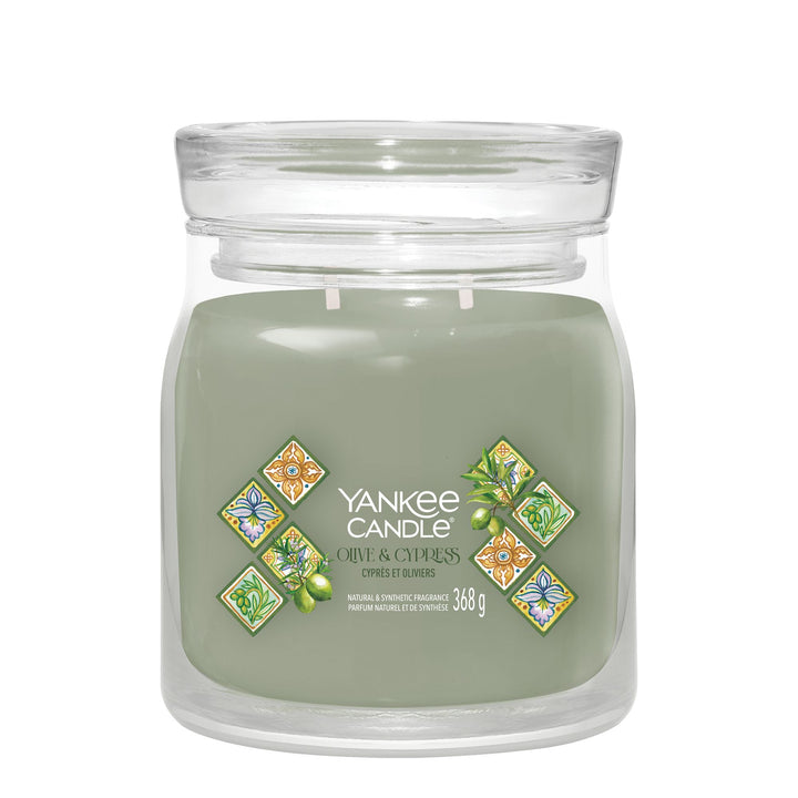 Olive & Cypress Signature Medium Jar by Yankee Candle