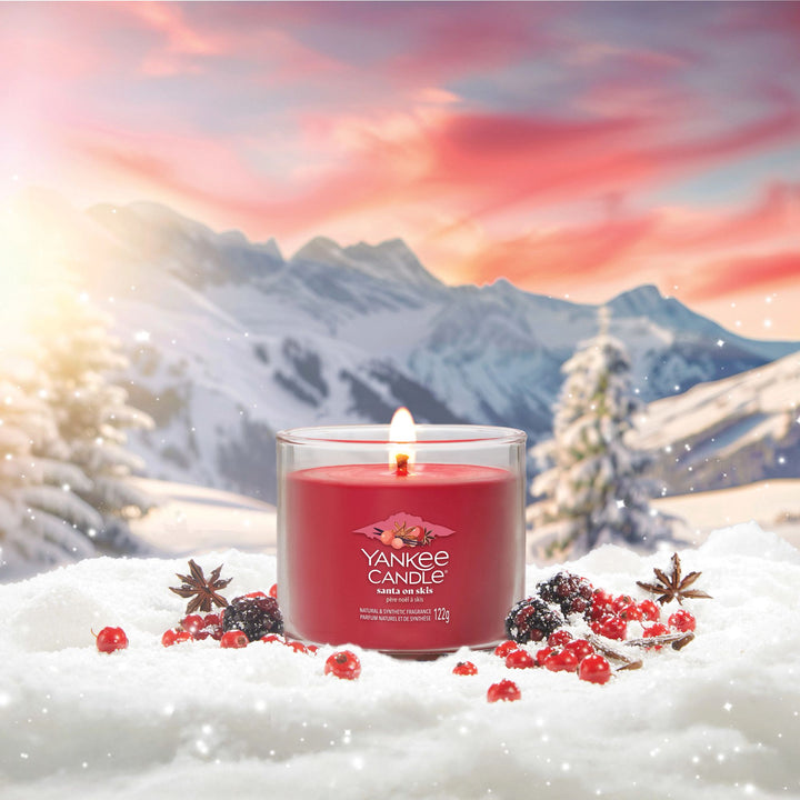 Santa on Skis Signature Small Tumbler by Yankee Candle
