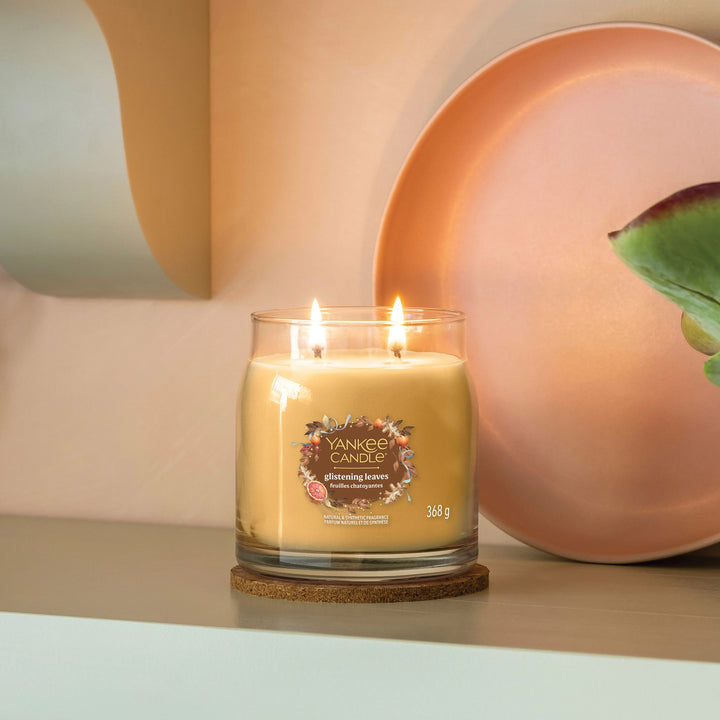 Glistening Leaves Signature Medium Jar by Yankee Candle