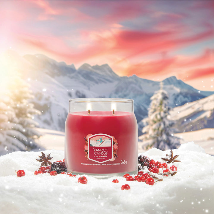 Santa on Skis Signature Medium Jar by Yankee Candle