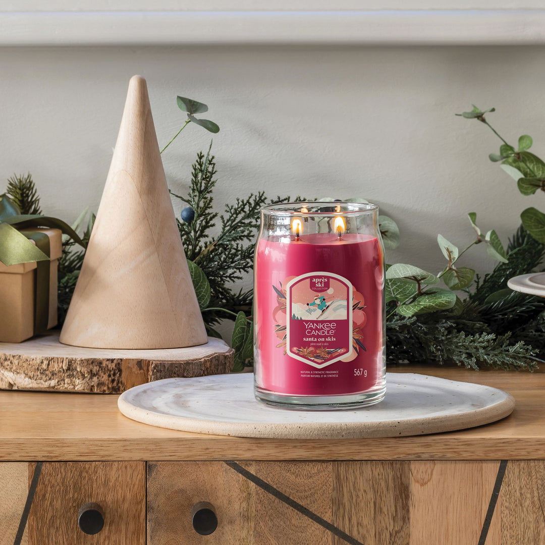 Santa on Skis Signature Large Jar by Yankee Candle