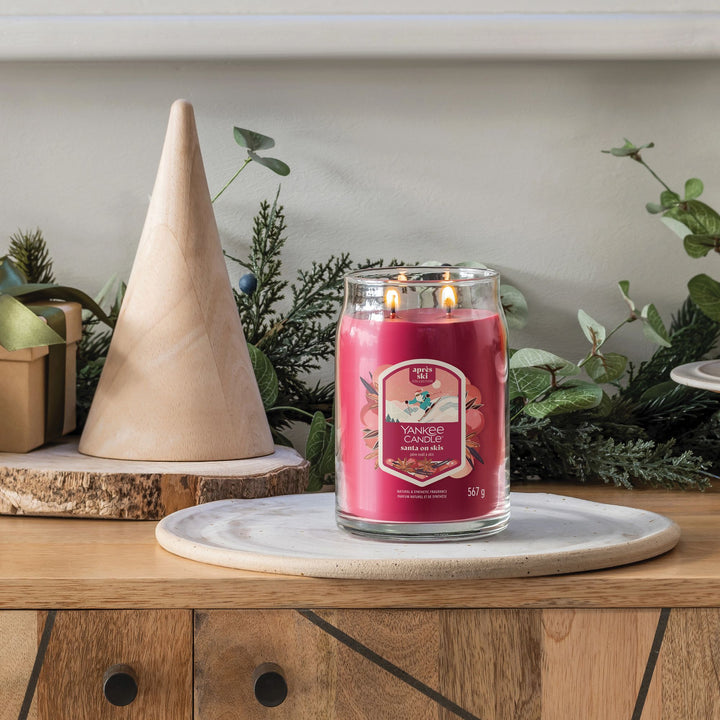 Santa on Skis Signature Large Jar by Yankee Candle