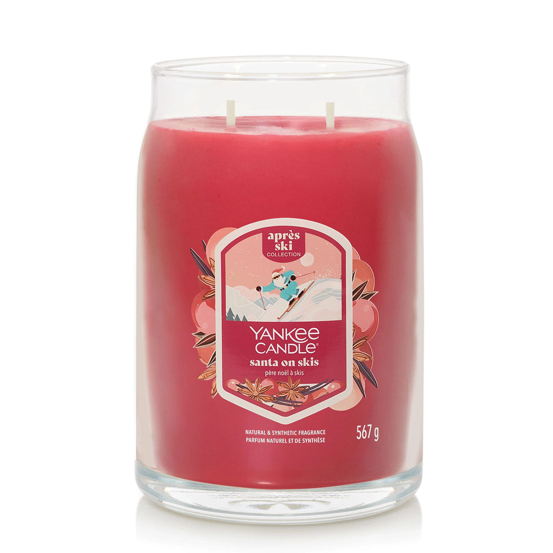 Santa on Skis Signature Large Jar by Yankee Candle