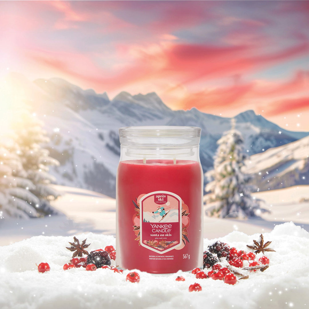 Santa on Skis Signature Large Jar by Yankee Candle
