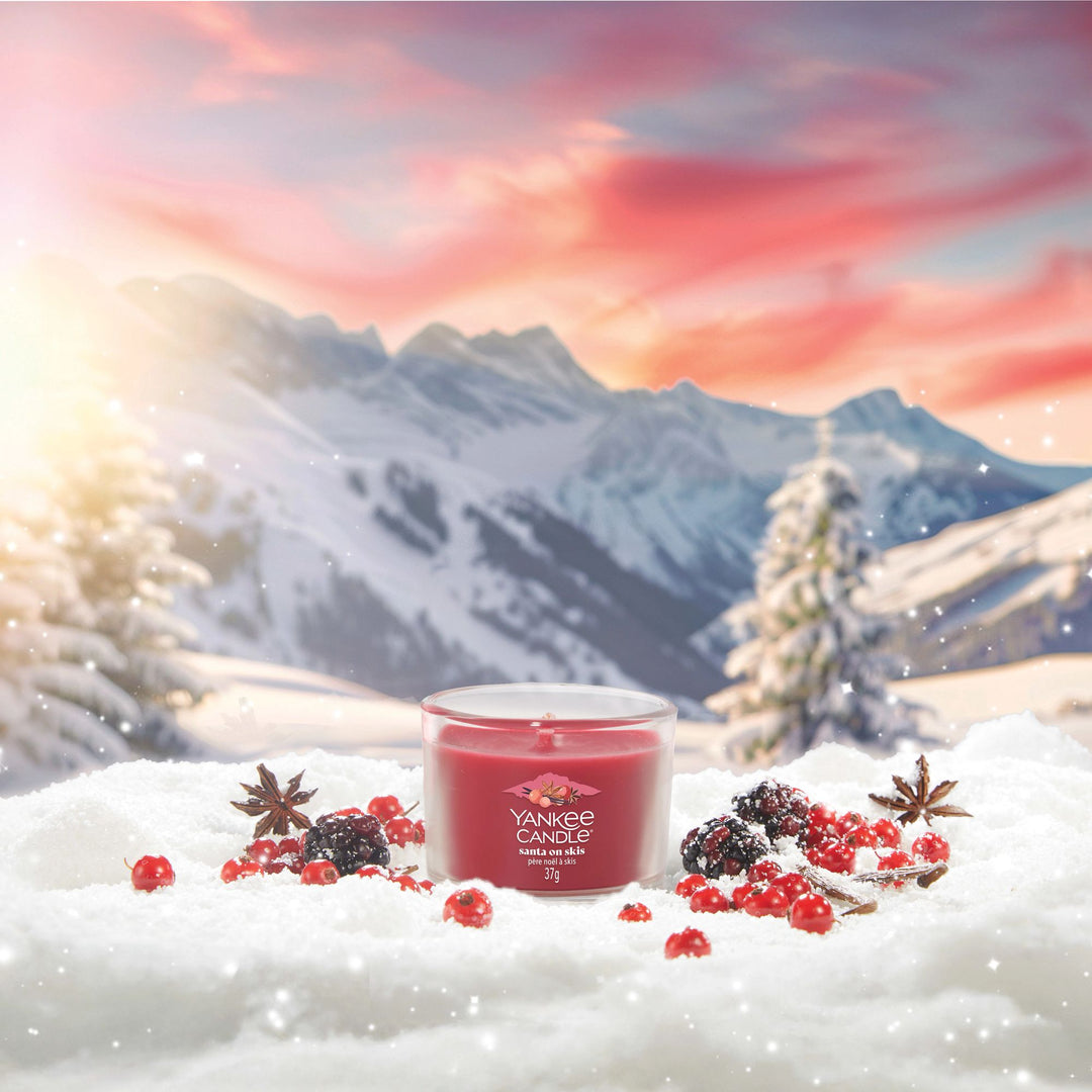 Santa on Skis Signature Filled Votive by Yankee Candle