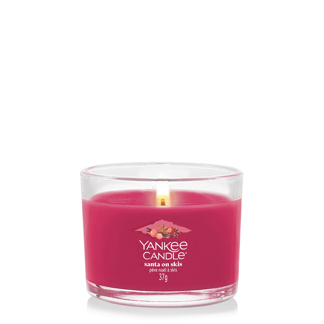 Santa on Skis Signature Filled Votive by Yankee Candle