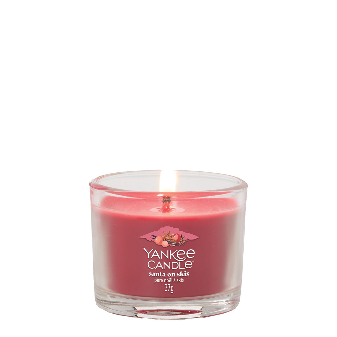 Santa on Skis Signature Filled Votive by Yankee Candle
