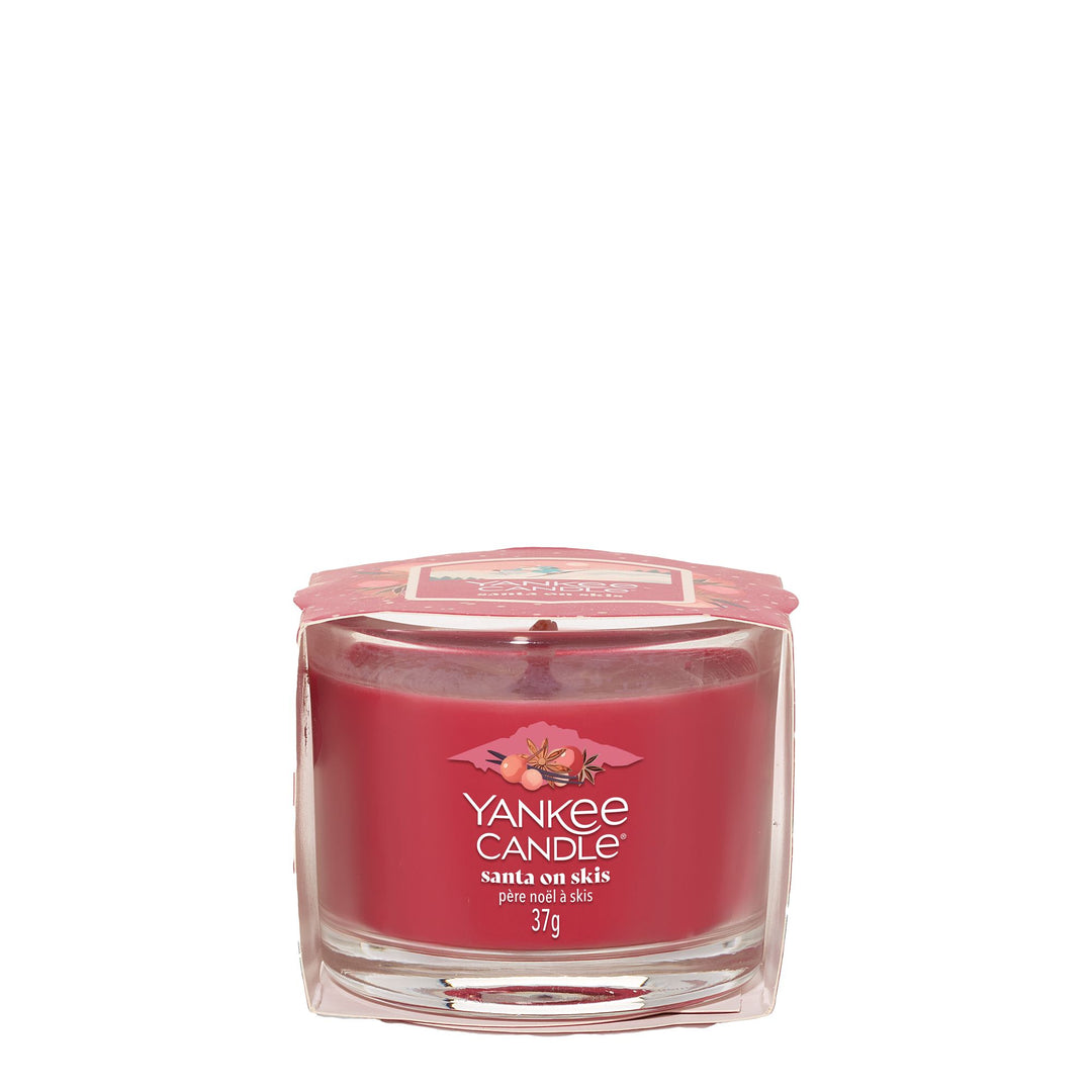 Santa on Skis Signature Filled Votive by Yankee Candle