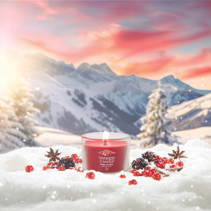 Santa on Skis Signature Filled Votive by Yankee Candle