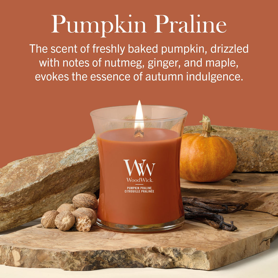 Pumpkin Praline Medium Hourglass by WoodWick