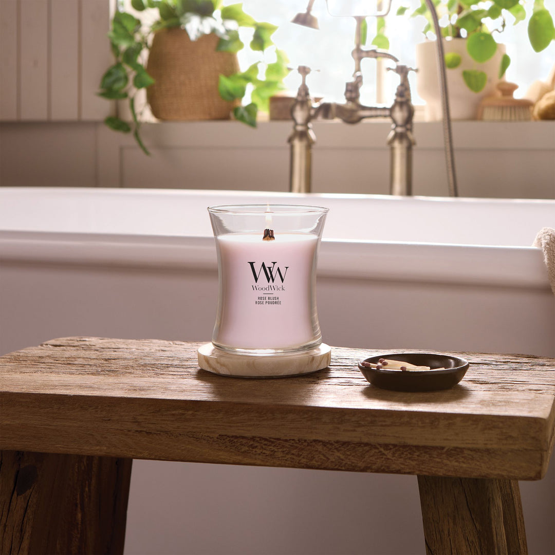 Rose Blush Medium Hourglass by WoodWick