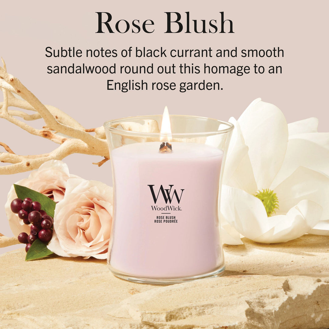 Rose Blush Medium Hourglass by WoodWick