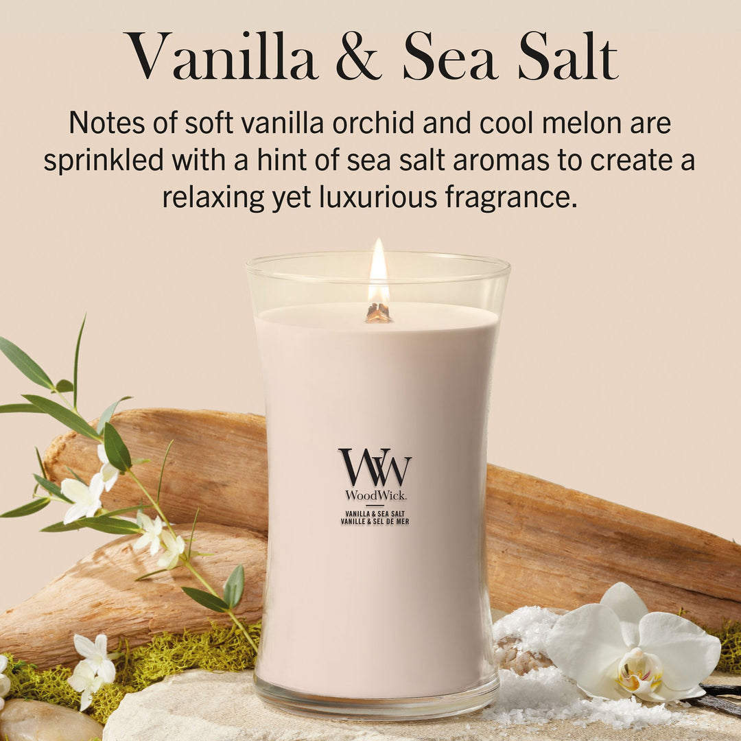 Vanilla &amp; Sea Salt Large Hourglass by WoodWick