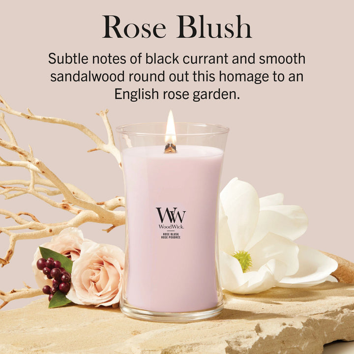 Rose Blush Large Hourglass by WoodWick