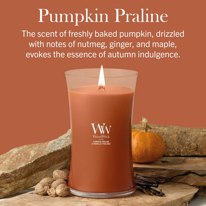 Pumpkin Praline Large Hourglass by WoodWick