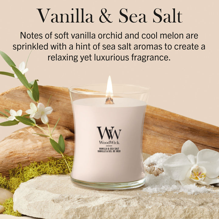 Vanilla &amp; Sea Salt Medium Hourglass by WoodWick