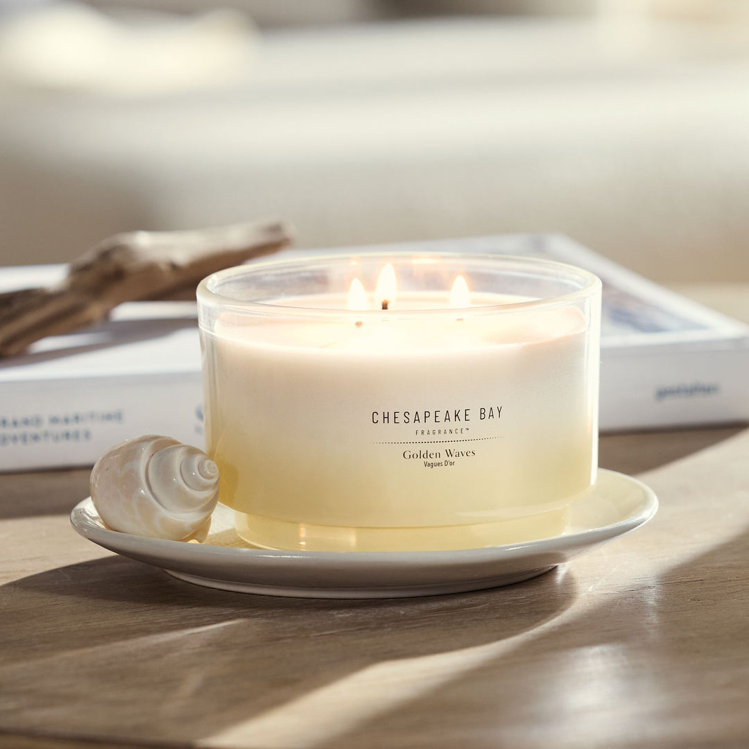Golden Waves 3 Wick Candle by Chesapeake Bay