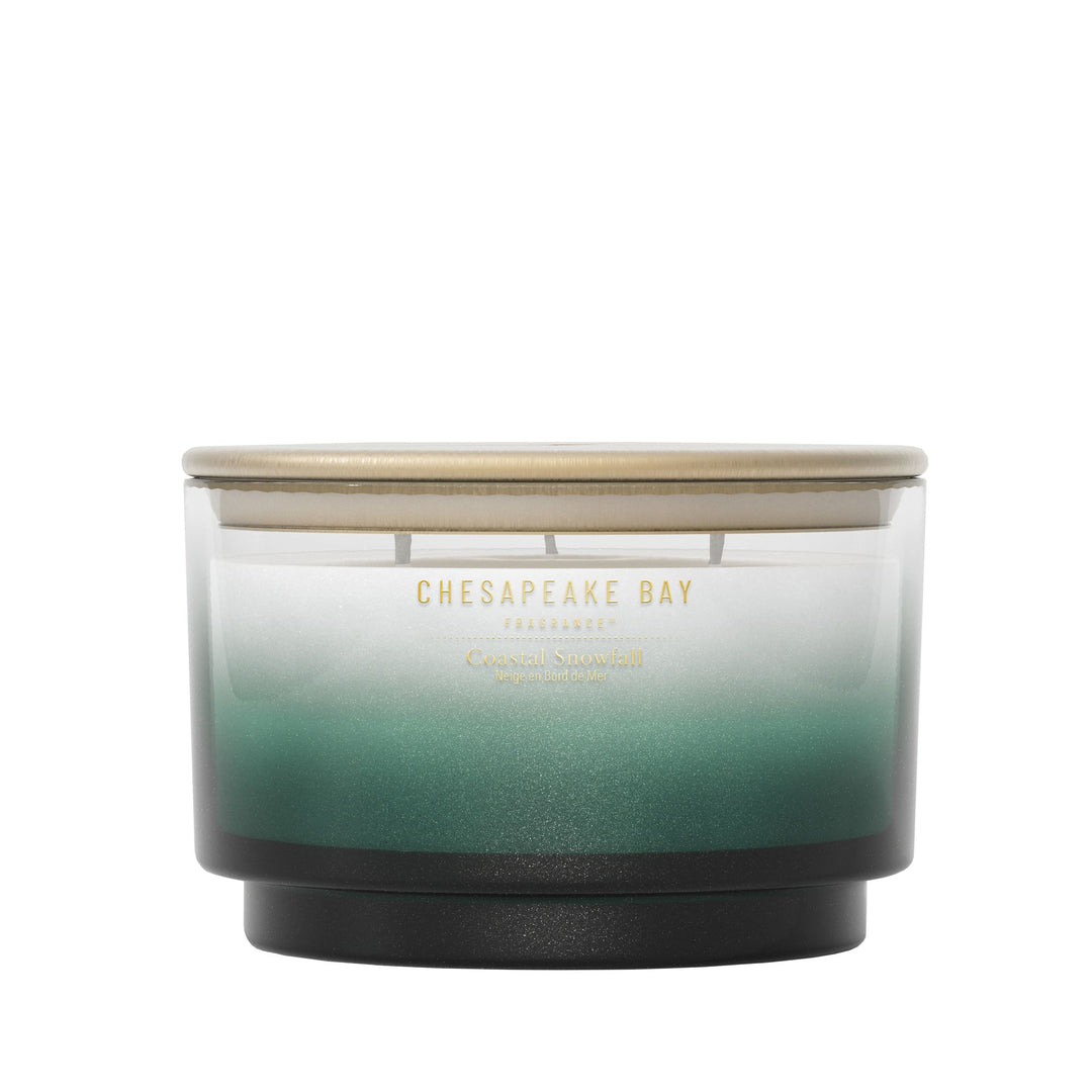 Coastal Snowfall 3 Wick Jar By Chesapeake Bay
