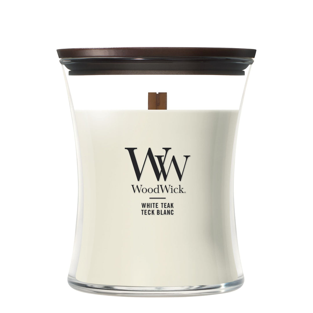 White Teak Medium Hourglass by WoodWick