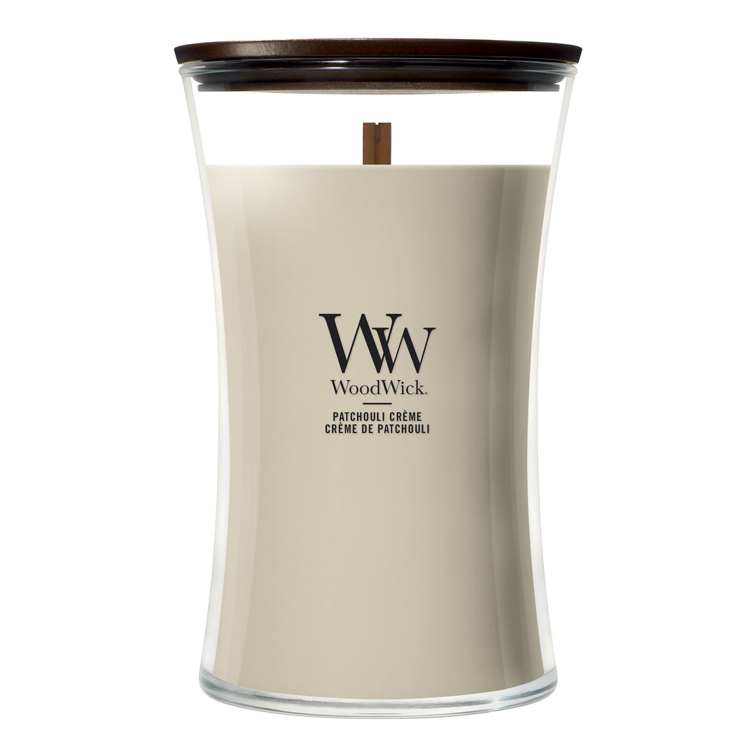 Patchouli Crème  Large Hourglass by WoodWick