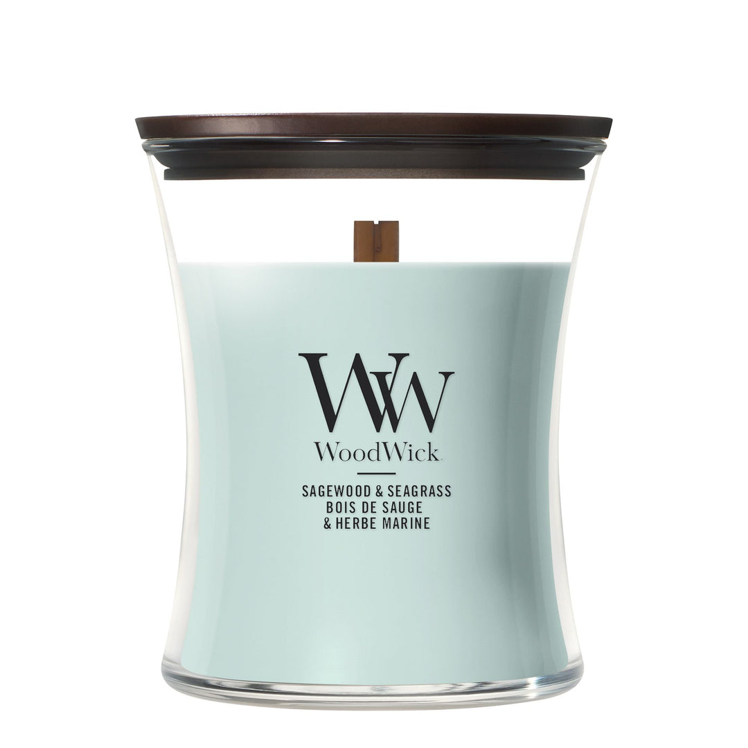 Sagewood & Seagrass Medium Hourglass by WoodWick